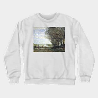 River View by Jean-Baptiste-Camille Corot Crewneck Sweatshirt